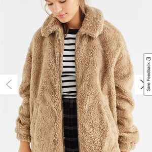 NWOT URBAN OUTFITTERS SUPERSOFT SHERPA TEDDY BEAR JACKET